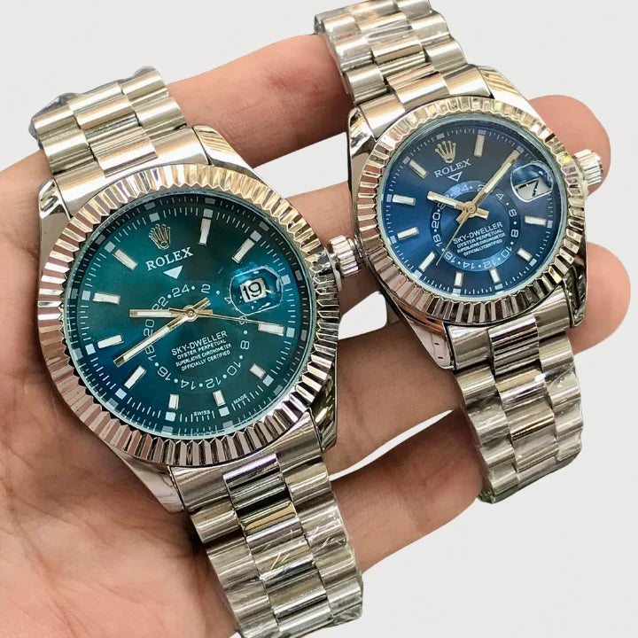 Luxury Rolex Sky-Dweller Couple Watch – Premium Edition