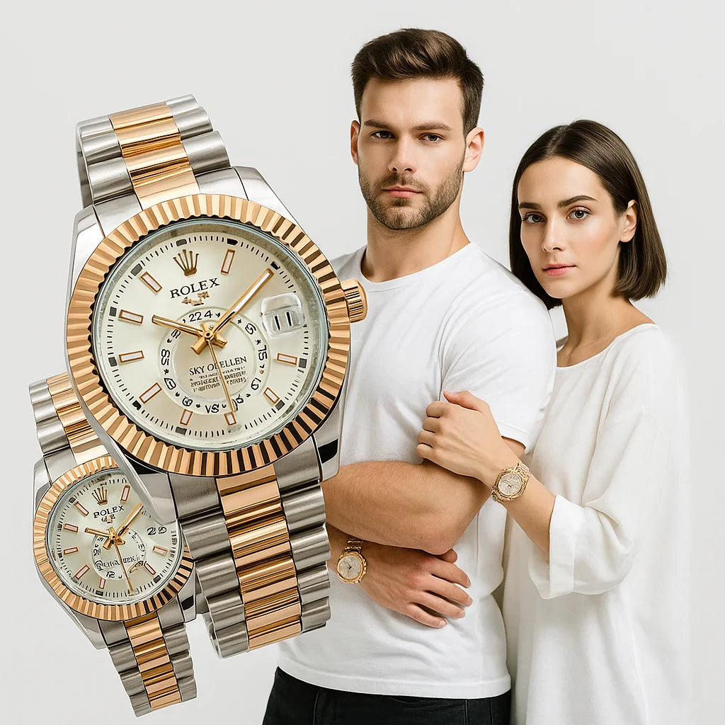 Luxury Rolex Sky-Dweller Couple Watch – Premium Edition