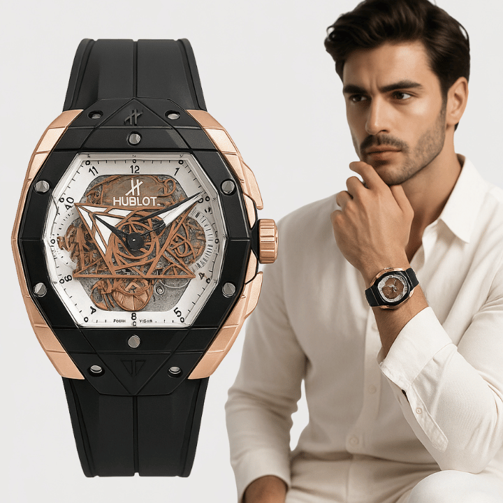 Luxury Hublot Men’s Watch – Spider Model, Diamond Style