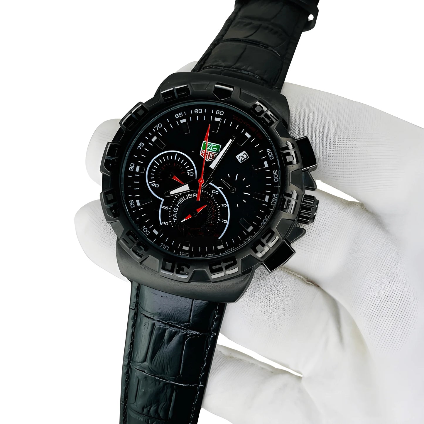 TAG Heuer Men’s Premium Chronograph Watch – Leather Strap