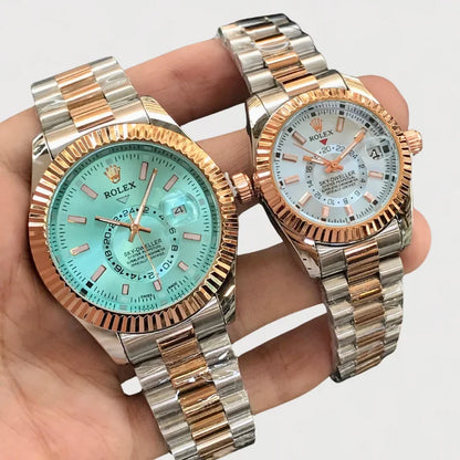 Luxury Rolex Sky-Dweller Couple Watch – Premium Edition