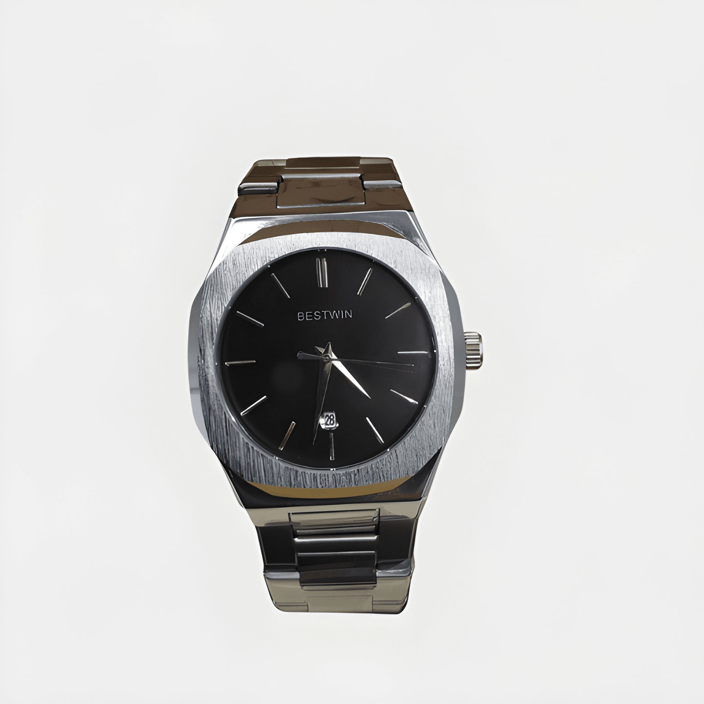 BESTWEN Men's Stainless Steel Luxury Watch – Dual Tone Gold &amp; Silver