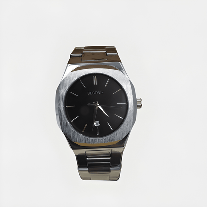 BESTWEN Men's Stainless Steel Luxury Watch – Dual Tone Gold &amp; Silver