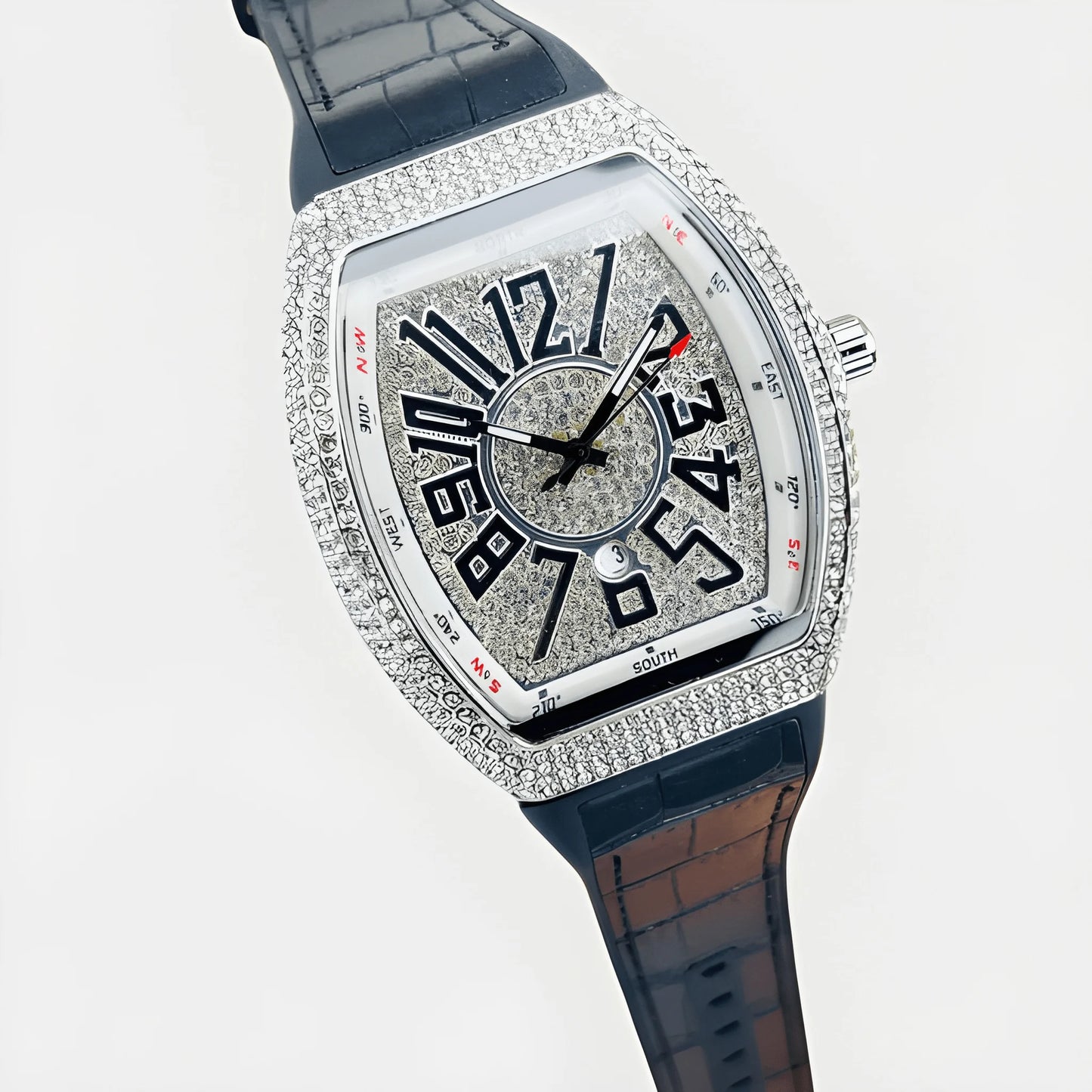 Luxury Franck Muller- Men's Watch – Diamond Dial, Premium Leather Strap