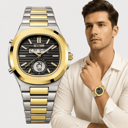 BESTWIN Dual Time Luxury Men’s Watch