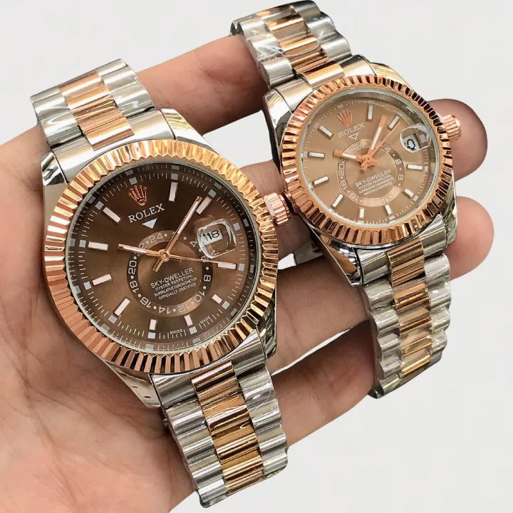 Luxury Rolex Sky-Dweller Couple Watch – Premium Edition