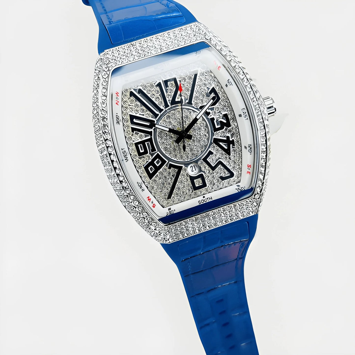 Luxury Franck Muller- Men's Watch – Diamond Dial, Premium Leather Strap