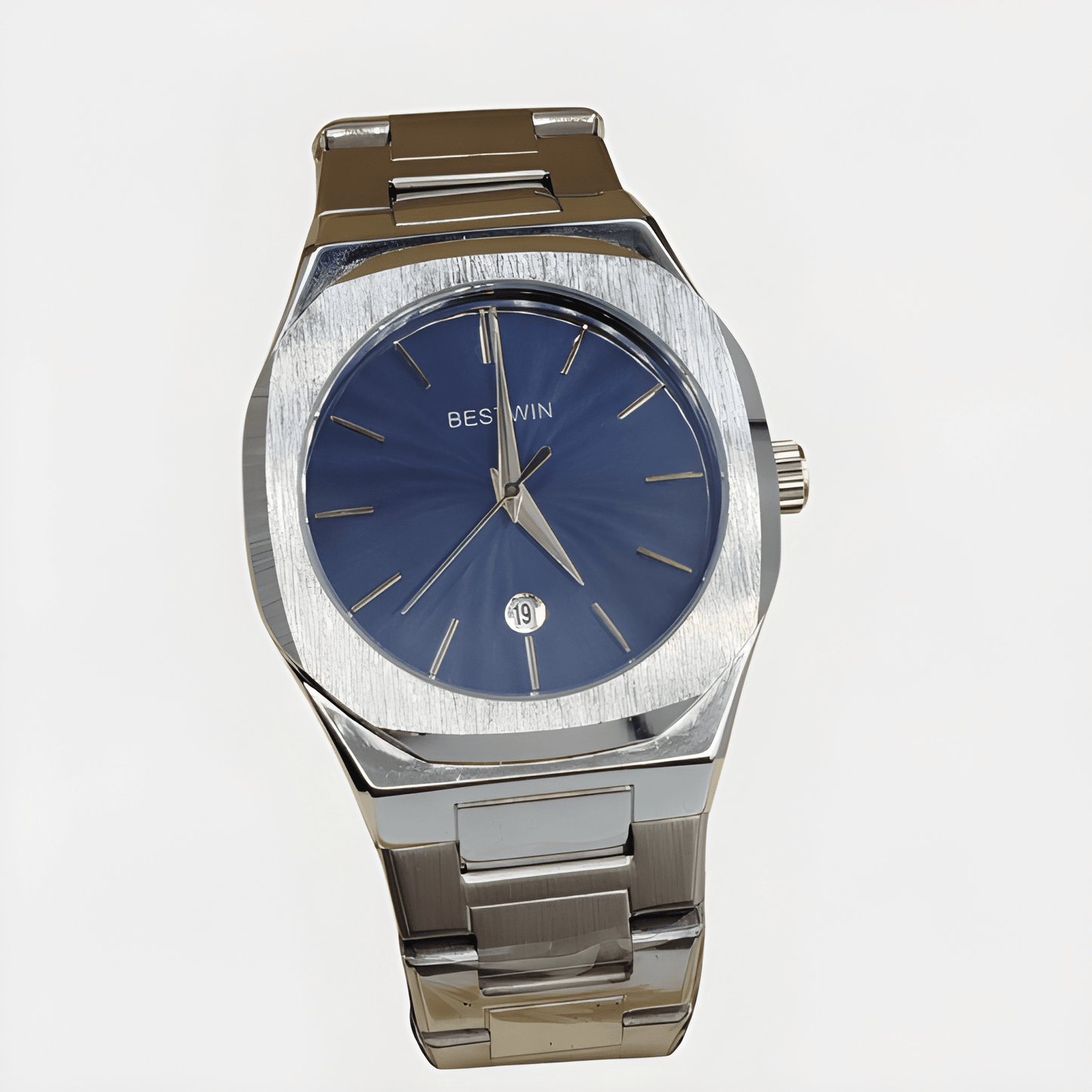 BESTWEN Men's Stainless Steel Luxury Watch – Dual Tone Gold &amp; Silver