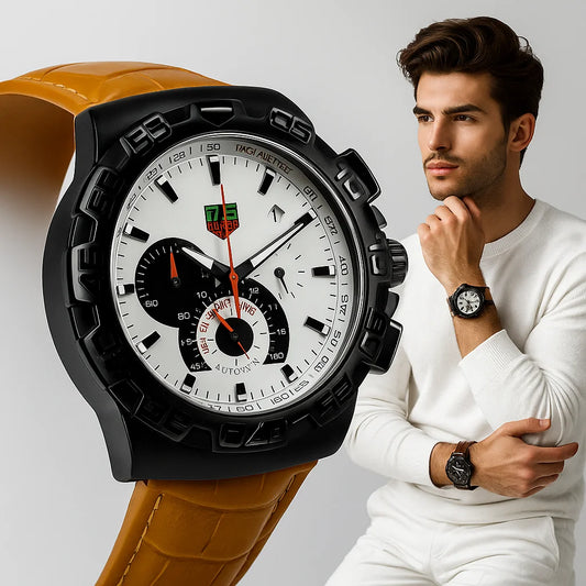 TAG Heuer Men’s Premium Chronograph Watch – Leather Strap