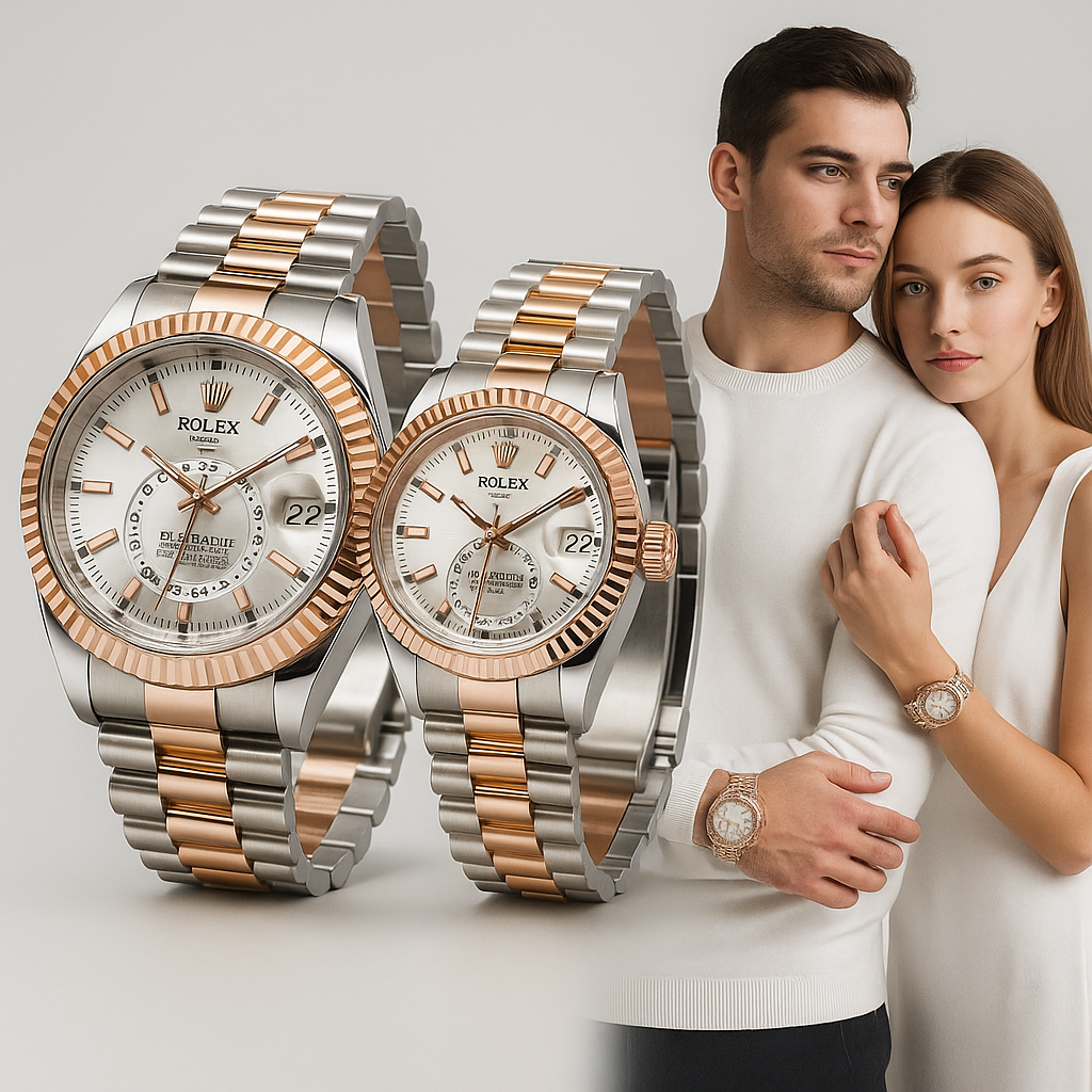 Luxury Rolex Sky-Dweller Couple Watch – Premium Edition