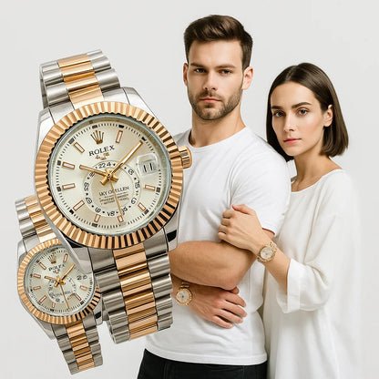 Luxury Rolex Sky-Dweller Couple Watch – Premium Edition