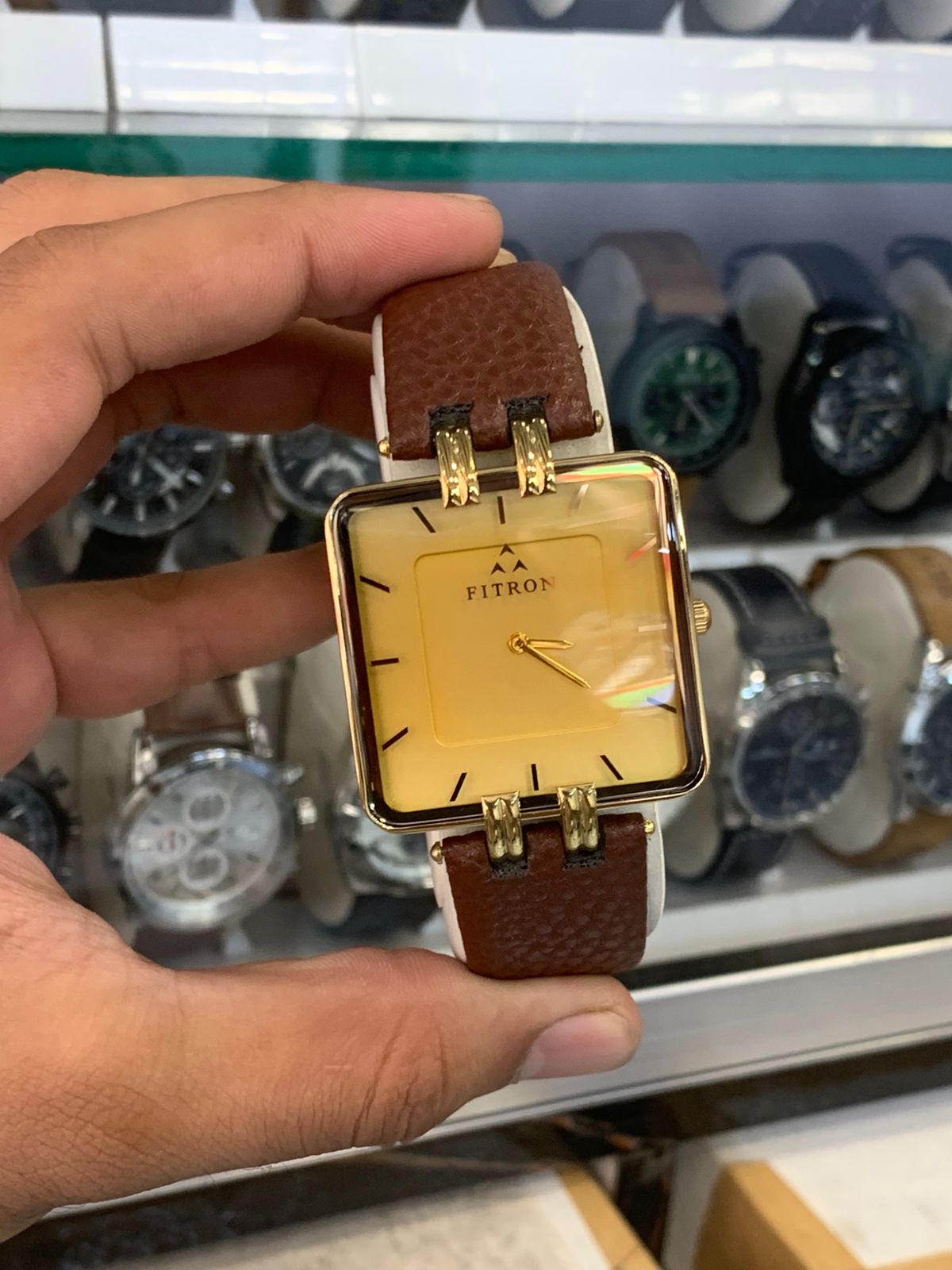 Fitron Square Dial Strap Watch (Men’s & Women’s)