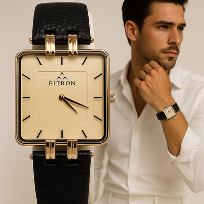 Fitron Square Dial Strap Watch (Men’s & Women’s)
